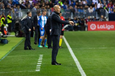Mlaga, İspanya. 15 Nisan 2018. La Liga Maçı Mlaga C.F. - Real Madrid C.F..