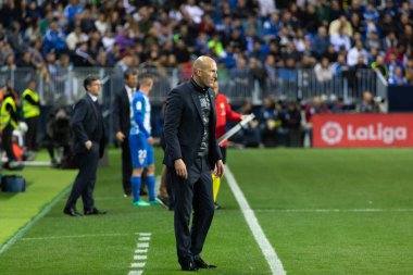 Mlaga, İspanya. 15 Nisan 2018. La Liga Maçı Mlaga C.F. - Real Madrid C.F..