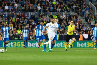 Mlaga, İspanya. 15 Nisan 2018. La Liga Maçı Mlaga C.F. - Real Madrid C.F..