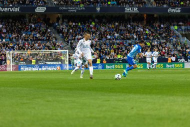 Mlaga, İspanya. 15 Nisan 2018. La Liga Maçı Mlaga C.F. - Real Madrid C.F..