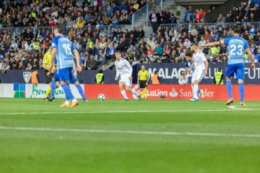 Mlaga, İspanya. 15 Nisan 2018. La Liga Maçı Mlaga C.F. - Real Madrid C.F..