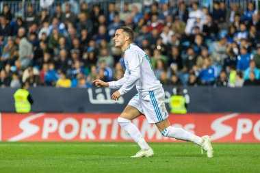 Mlaga, İspanya. 15 Nisan 2018. La Liga Maçı Mlaga C.F. - Real Madrid C.F..