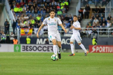 Mlaga, İspanya. 15 Nisan 2018. La Liga Maçı Mlaga C.F. - Real Madrid C.F..