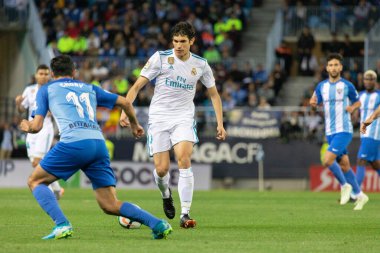 Mlaga, İspanya. 15 Nisan 2018. La Liga Maçı Mlaga C.F. - Real Madrid C.F..