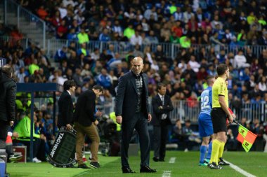 Mlaga, İspanya. 15 Nisan 2018. La Liga Maçı Mlaga C.F. - Real Madrid C.F..