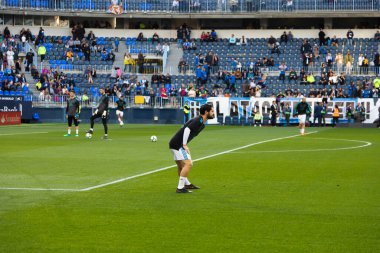 Mlaga, İspanya. 15 Nisan 2018. La Liga Maçı Mlaga C.F. - Real Madrid C.F..