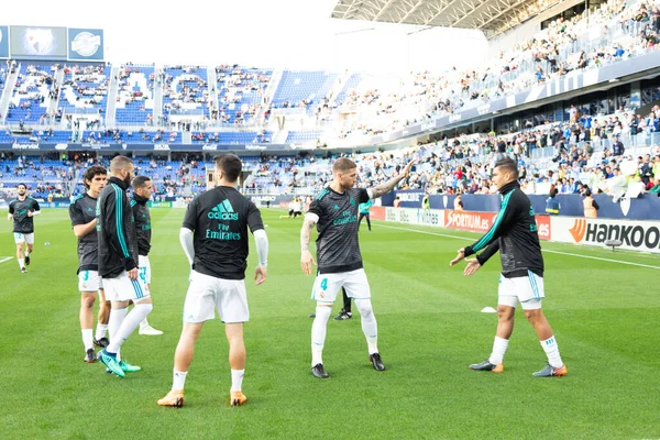 Mlaga, İspanya. 15 Nisan 2018. La Liga Maçı Mlaga C.F. - Real Madrid C.F..