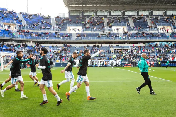 Mlaga, İspanya. 15 Nisan 2018. La Liga Maçı Mlaga C.F. - Real Madrid C.F..