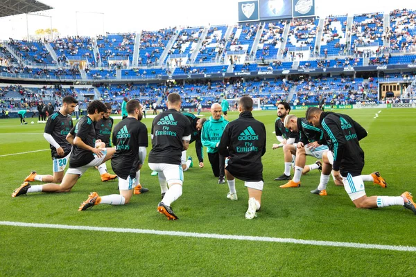 Mlaga Espagne Avril 2018 Liga Match Mlaga Real Madrid — Photo