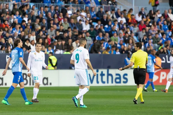 Mlaga Spanje Apr 2018 Liga Match Mlaga Real Madrid — Stockfoto