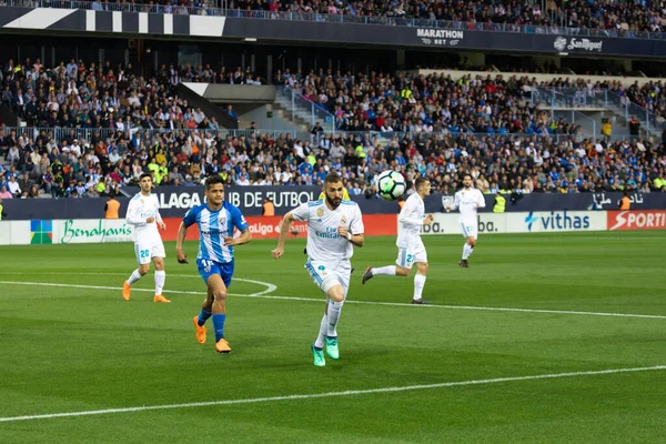 Mlaga Spanje Apr 2018 Liga Match Mlaga Real Madrid — Stockfoto