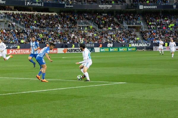 Mlaga, İspanya. 15 Nisan 2018. La Liga Maçı Mlaga C.F. - Real Madrid C.F..