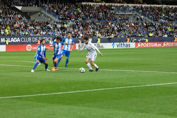 Mlaga Spanje Apr 2018 Liga Match Mlaga Real Madrid — Stockfoto