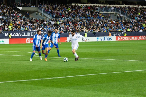 Mlaga Spanje Apr 2018 Liga Match Mlaga Real Madrid — Stockfoto