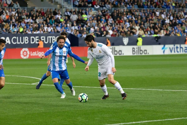 Mlaga Spanje Apr 2018 Liga Match Mlaga Real Madrid — Stockfoto