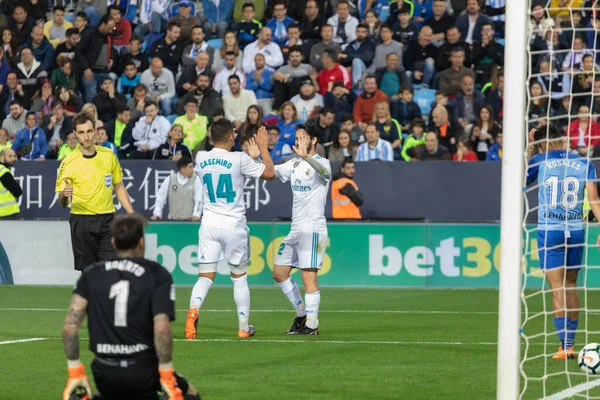 Mlaga, İspanya. 15 Nisan 2018. La Liga Maçı Mlaga C.F. - Real Madrid C.F..