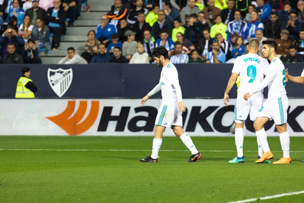 Mlaga, İspanya. 15 Nisan 2018. La Liga Maçı Mlaga C.F. - Real Madrid C.F..