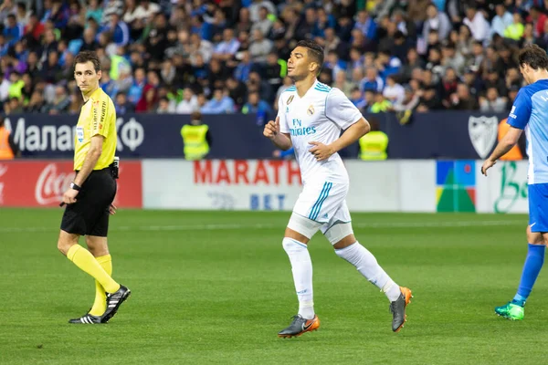 Mlaga, İspanya. 15 Nisan 2018. La Liga Maçı Mlaga C.F. - Real Madrid C.F..