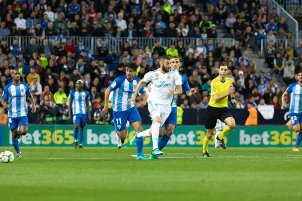Mlaga, İspanya. 15 Nisan 2018. La Liga Maçı Mlaga C.F. - Real Madrid C.F..