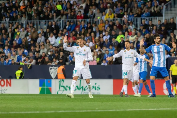 Mlaga, İspanya. 15 Nisan 2018. La Liga Maçı Mlaga C.F. - Real Madrid C.F..