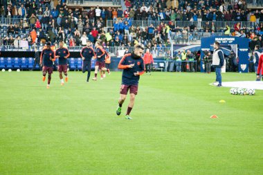 Malaga, İspanya. 18 Mart 2018. La Liga Maçı Malaga C.F. - FC Barcelona