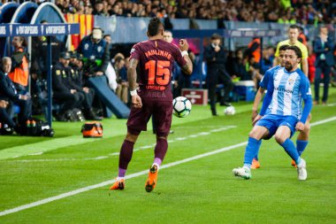 Malaga, İspanya. 18 Mart 2018. La Liga Maçı Malaga C.F. - FC Barcelona
