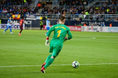 Malaga, İspanya. 18 Mart 2018. La Liga Maçı Malaga C.F. - FC Barcelona