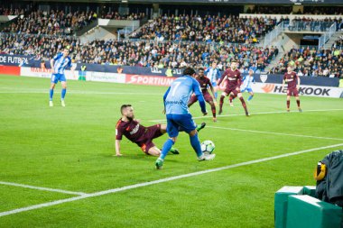 Malaga, İspanya. 18 Mart 2018. La Liga Maçı Malaga C.F. - FC Barcelona