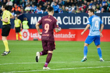 Malaga, İspanya. 18 Mart 2018. La Liga Maçı Malaga C.F. - FC Barcelona