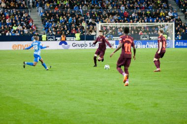 Malaga, İspanya. 18 Mart 2018. La Liga Maçı Malaga C.F. - FC Barcelona