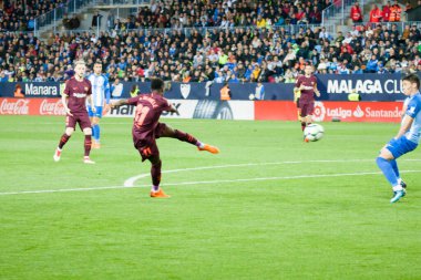 Malaga, İspanya. 18 Mart 2018. La Liga Maçı Malaga C.F. - FC Barcelona