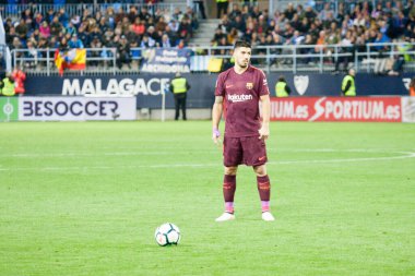 Malaga, İspanya. 18 Mart 2018. La Liga Maçı Malaga C.F. - FC Barcelona