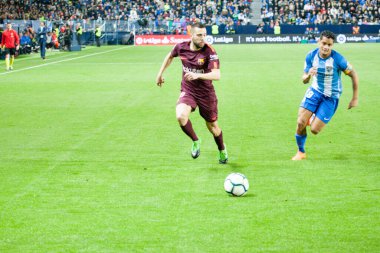 Malaga, İspanya. 18 Mart 2018. La Liga Maçı Malaga C.F. - FC Barcelona