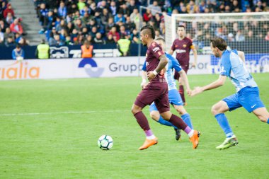 Malaga, İspanya. 18 Mart 2018. La Liga Maçı Malaga C.F. - FC Barcelona