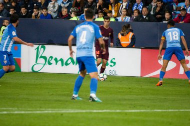 Malaga, İspanya. 18 Mart 2018. La Liga Maçı Malaga C.F. - FC Barcelona