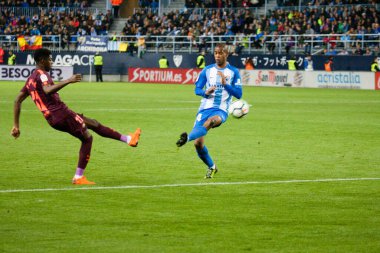 Malaga, İspanya. 18 Mart 2018. La Liga Maçı Malaga C.F. - FC Barcelona