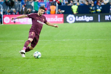 Malaga, İspanya. 18 Mart 2018. La Liga Maçı Malaga C.F. - FC Barcelona