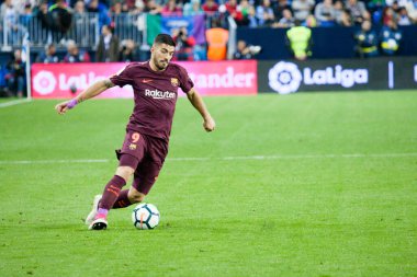 Malaga, İspanya. 18 Mart 2018. La Liga Maçı Malaga C.F. - FC Barcelona