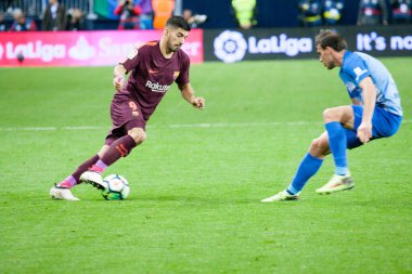 Malaga, İspanya. 18 Mart 2018. La Liga Maçı Malaga C.F. - FC Barcelona