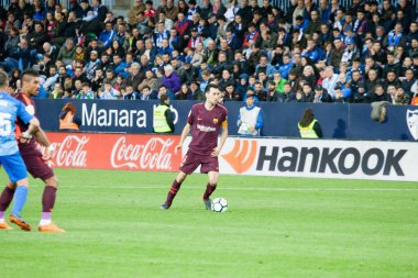 Malaga, İspanya. 18 Mart 2018. La Liga Maçı Malaga C.F. - FC Barcelona