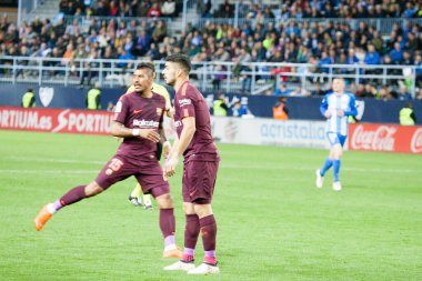 Malaga, İspanya. 18 Mart 2018. La Liga Maçı Malaga C.F. - FC Barcelona