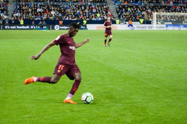 Malaga, İspanya. 18 Mart 2018. La Liga Maçı Malaga C.F. - FC Barcelona