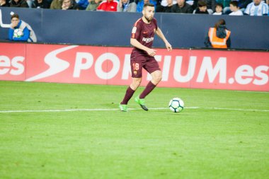 Malaga, İspanya. 18 Mart 2018. La Liga Maçı Malaga C.F. - FC Barcelona