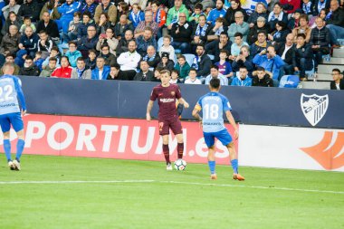 Malaga, İspanya. 18 Mart 2018. La Liga Maçı Malaga C.F. - FC Barcelona
