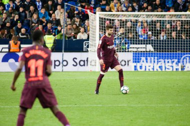 Malaga, İspanya. 18 Mart 2018. La Liga Maçı Malaga C.F. - FC Barcelona