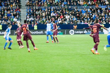 Malaga, İspanya. 18 Mart 2018. La Liga Maçı Malaga C.F. - FC Barcelona