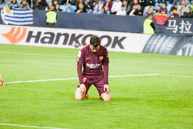 Malaga, İspanya. 18 Mart 2018. La Liga Maçı Malaga C.F. - FC Barcelona