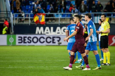 Malaga, İspanya. 18 Mart 2018. La Liga Maçı Malaga C.F. - FC Barcelona