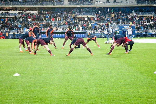 Málaga Espanha Março 2018 Liga Match Málaga Barcelona — Fotografia de Stock