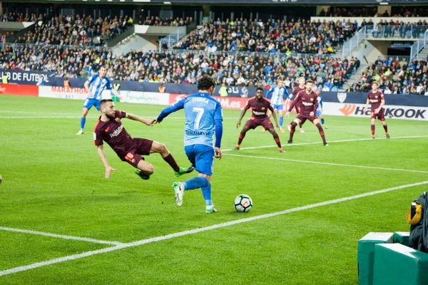 Malaga, İspanya. 18 Mart 2018. La Liga Maçı Malaga C.F. - FC Barcelona